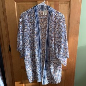 Japna Floral Blue Kimono (Small)